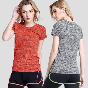 China New Style Women's T-shirt Sports Yoga Printed Wholesale T-shirt for sale