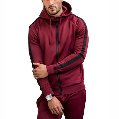 China Wholesale Thin Fleece Sweatsuit 95% Polyester 5% Anti-Shrink Sporty Elastic Tracksuit Men Fleece Sweatsuit for sale