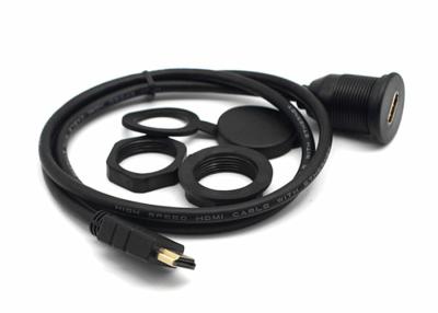 China 2 Meter 6 Ft HDMI Extension Cable , Dash Flush Panel Mount Cables For Motorcycle for sale