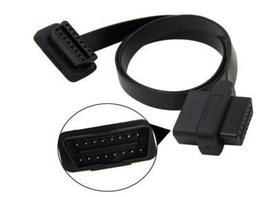 China Varón de ángulo recto de 16 PIN del cable del cable de extensión del OBD/OBD2 USB con el conector hembra en venta