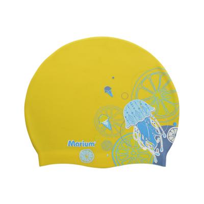 China For Swimming Custom Printing Sports Best Quality Silicone Swim Cap Fits Most Adults for sale