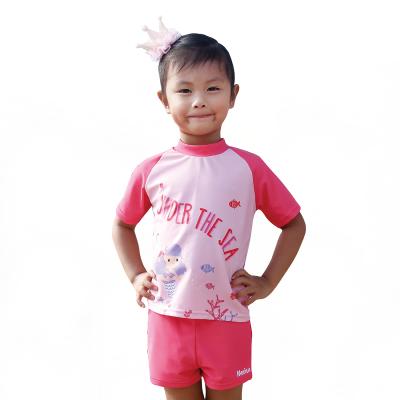 China As Pink Rash Short Cute Rash Guard Sleeve With Sweet Mermaid Rash Guard for sale