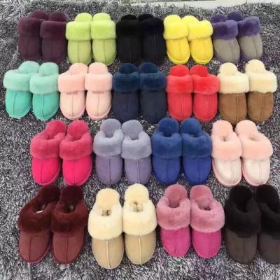 China Fashion Evergreen Disposable Slippers Fashion Trend Wool PVC Anti-odor Unique Fur Slippers for sale