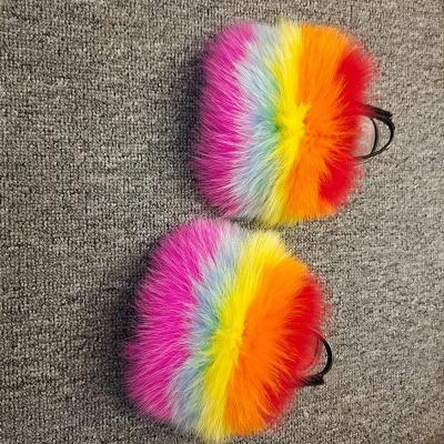 China Wholesale Plush Fluffy Comfortable Children's Flat Bottom Fur Sandal Slippers Light Weight Customized Slippers For Kid Schildren's Sandals for sale