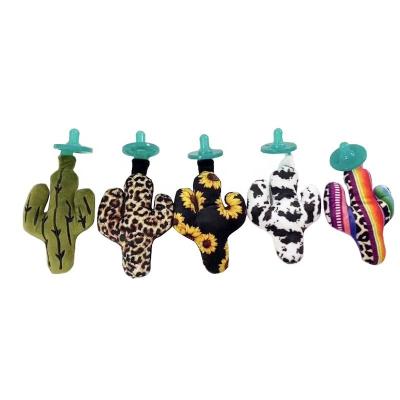 China Baby Feeding Products Cactus Shape Baby Pacifier Variety Wholesale Colors Hanging Stuffed Animal Toys Silicone Pacifiers for sale