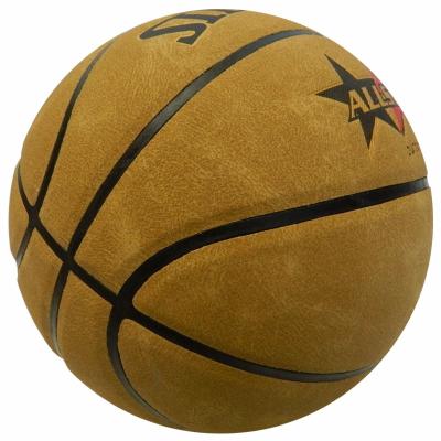 China China Manufacture Outdoor / Indoor Customized Nubuck MI Host Fiber Match Ues Leather Laminated Basketball Ball for sale