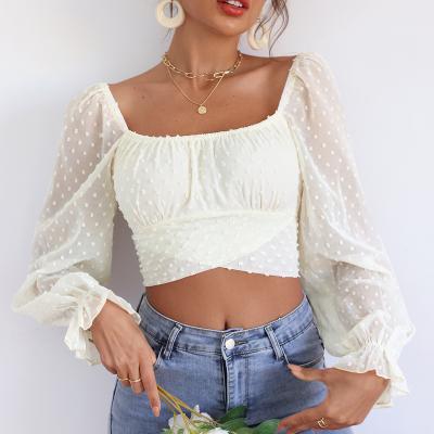 China Breathable Fashion Sexy Crop Tops Short Long Sleeves Womens Casual Tank Top Women Clothing for sale