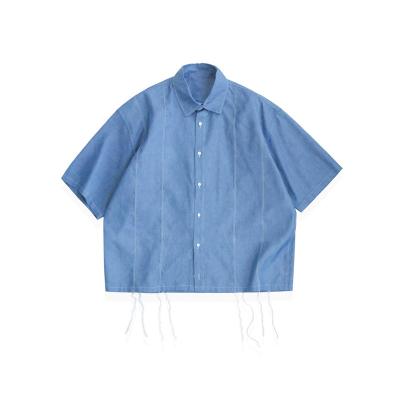 China Organic plain 100% pima cotton anti-pilling basics fit short sleeve streetwear denim tie dye t-shirt unisex for sale