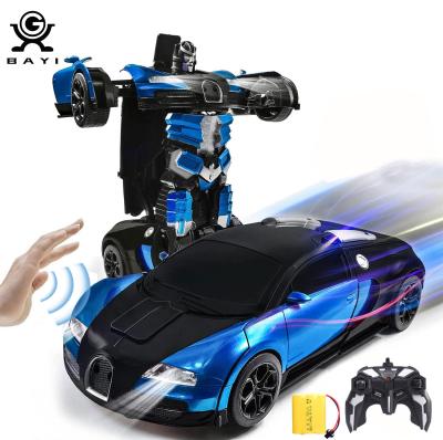 China Wholesale 2.4G Funny Hot Sale Boy Deformation Racing Car Remote Controlled Toys Transform for sale