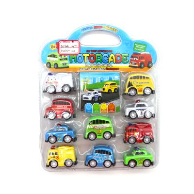 China Toy Gift New 12pcs Model Customized Set Mini Colorful Cartoon Car Toy Pull Back Cars For Kids for sale