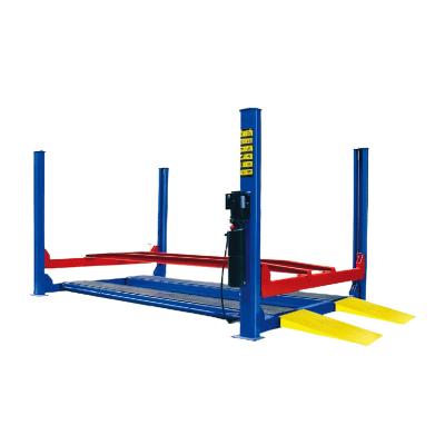 China Machinery Repair Shops 4.0 Ton 4t Four Post Car Lift Hydraulic Automobile Crane Lifting With Auxiliary Beam Car Lift for sale