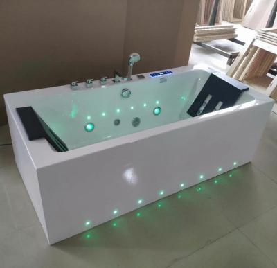 China Daisy C-3252 W Modern Glass Front 7 Color Air Lights Jetted Freestanding Portable Acrylic Bathroom Massage Whirlpool Bathtubs for sale