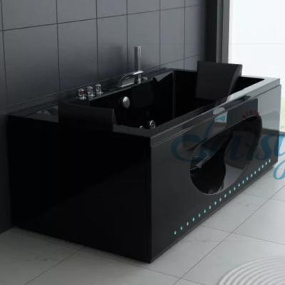 China Factory Modern Supplier Contemporary Design Soaking Large Black Acrylic Bathtubs for sale