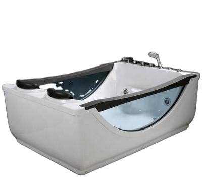 China Elegant Appearance C-040 Daisy Double Bathtub 120*170*65cm Double Glass Whirlpool Bathtub for sale