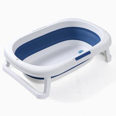 China DP-1013-2 Daisy Free Deep Shape With Cushion Set Portable Folding Folding Blue Small Bathtub For Babies for sale