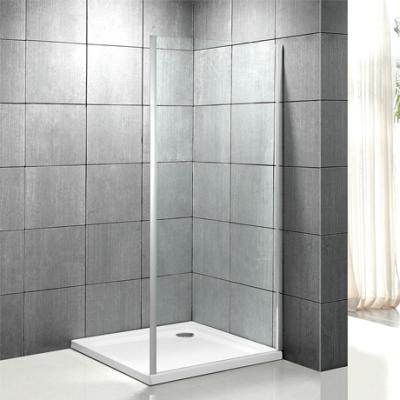 China Modern High Quality Semi Frameless Tempered Glass Entrance Corner Walk In Shower Screen Shower Enclosure for sale