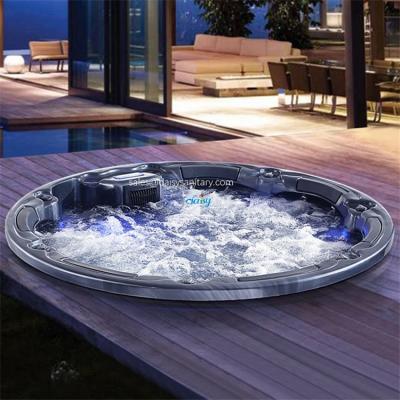 China 2021 Cheap Japanese Outdoor Movable Free-Jet Custom Solid Surface Modern Oval Spa Tub Bathtubs Soaking And Whirlpool Bathtubs for sale