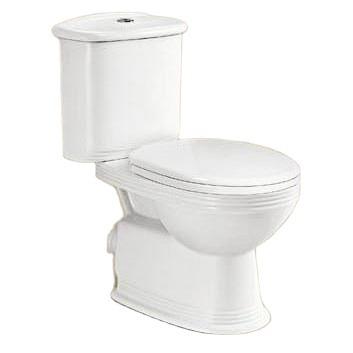 China High Quality Cheap Automatic Operation Bathroom Ceramic Render In Floor China WC Two Piece Toilet Furniture White Color for sale