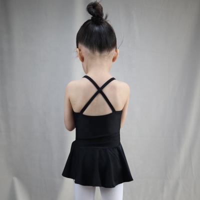 China C2123 Wholesale Breathable Kids Ballet Dancer Tights Cami Ballet Edged Dancer Pantyhose Skirt With Removable Skirt for sale