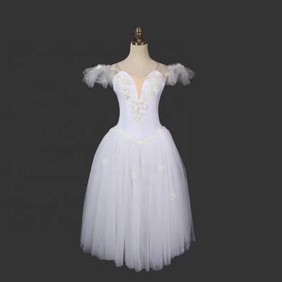 China Dress Up Professional White Lake Swan Tutu Costume Princess Odette Swan Ballet Costume Dieing Swan Variation Tutu Custom Size AP085 for sale