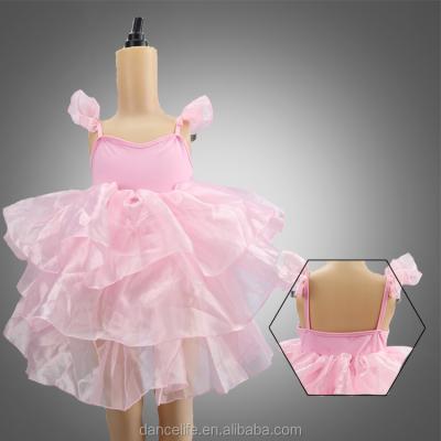 China Dresses C2241 wholesale child flutter sleeve ballet dress dancewear for girls ballet dancewear for sale