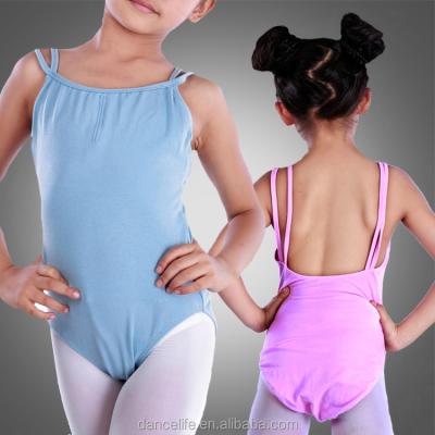 China C2011 Dancer Tights Double Straps Dancewear Stores Light Blue Backless Unique Dancer Tights Girls Dancer Tights Children Dancewear Gymnastics for sale