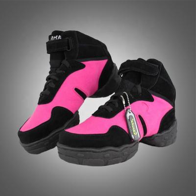 China B52 Cow Suede + Canvas Hip Hop Dance Shoes Dance Shoes Guangzhou Wholesale Black Slit Dance Unique Sneakers For Women Street Dance Shoes for sale