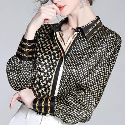 China 2022 Summer Spring Long Sleeve Casual England Style Shirts Women's Breathable Blouses Full Blusas Mujer for sale