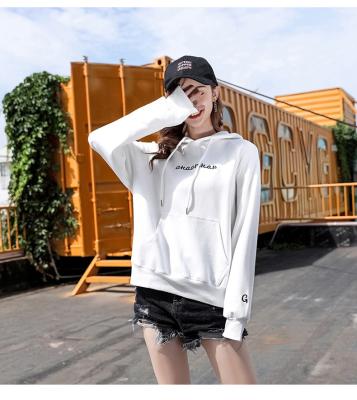 China 2022 Custom Anti-wrinkle High Quality Casual Long Sleeve Cheap Solid Color Women's Pullover Hoodie Sweatshirt Hoodie for sale