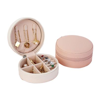 China Wholesale Recyclable Mini Pu Leather Custom Logo Travel Ring Jewelry Box Small Jewelery Earring Organizer For Wedding Gift Storage Case for sale