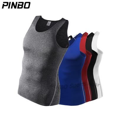 China Wholesale Custom Printing Antibacterial OEM Compression Sportswear Quick Dry Men's Top Tank for sale