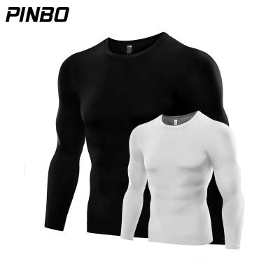 China OEM New Arrival Antibacterial Polyester Fabric Compression Quick Dry Men's Custom Printing Long Sleeves T-Shirt for sale