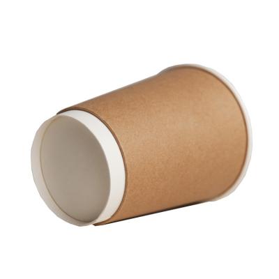 China Promotion High Grade Disposable Brown Kraft Double Wall Disposable Paper Cup For Coffee for sale