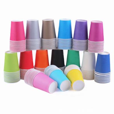 China Disposable Cups 9oz Disposable Paper Cups Colorful Drink Cups For Wedding And Parties for sale