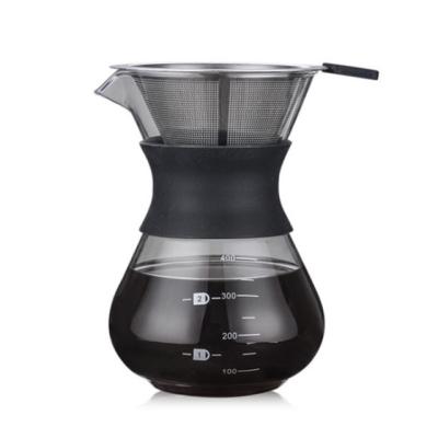 China 2021 New Style Stocked Thicken Reusable Glass Coffee Tea Filter Machines Espresso Water Drip Coffee Maker for sale