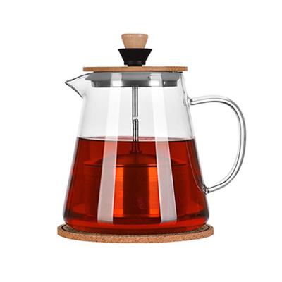 China WITH LID Wholesale BPA Free Borosilicate Glass Teapot Stainless Steel Tea Infuser for sale