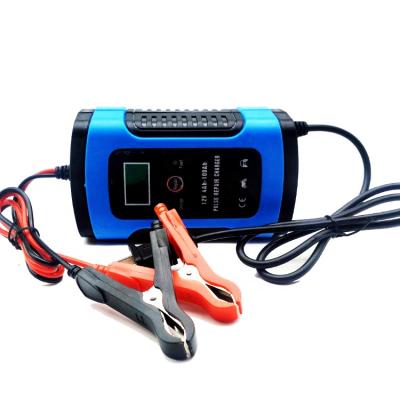 China General Type Intelligent Lead Acid Battery Car Battery Charger 12V6A Motorcycle Car Battery Charger Repair Charger for sale