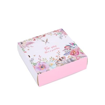 China Recycled Materials Custom Printed Logo For Cake Gift Drawer Easy Carry Box for sale