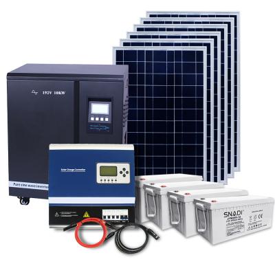 China Home China Made OEM Support Solar Power System Kit 6kw 10kw 20kw Solar Power Panel With Off-Grid Solar Inverter for sale