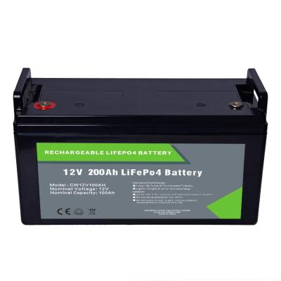 China Solar Power Storage Systems Deep Cycle 12V 200ah Lifepo4 Lithium Battery for RV/Solar System/Yacht/Golf Carts Storage and Car for sale