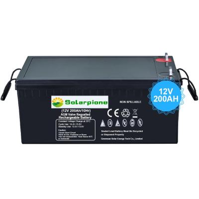 China Storage Solar Power Systems 10 Years Duration 12v 100ah 120ah 150ah 200ah 250ah Deep Cycle Lead Acid Battery GEL Sealed With Inverter for sale