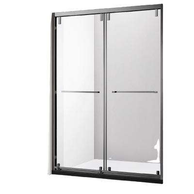 China Durable And Competitive Wholesale Black Frame Tempered Glass Bathroom Shower Enclosure Rooms Sliding Shower Door for sale