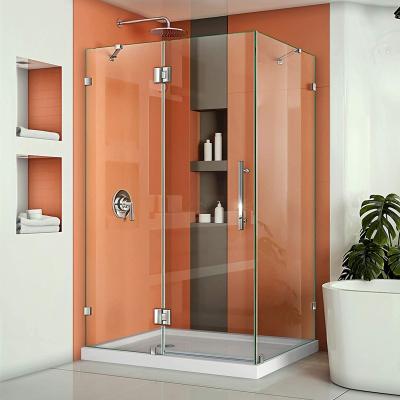 China Durable and competitive High Quality Hotel Villa Frameless Clear Tempered Sliding Glass Shower Door Shower Enclosure for sale