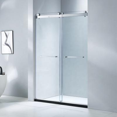 China Durable And Competitive Factory Sale Factory Sale 10mm Certified Sliding Bathroom Frameless Double Shower Enclosure Double Glass Door for sale