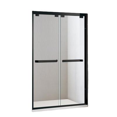 China Durable And Competitive Frameless Stainless Steel Sliding Shower Doors With Only 8mm Tempered Ultra Clear Glass for sale