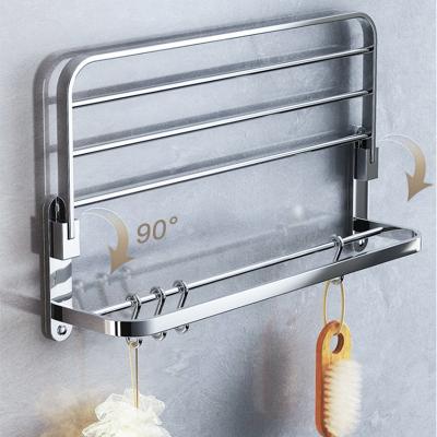 China Anti corrosion anti corrosion stainless steel towel rack towel shelf towel rail with chrome plated finishing for hotel bathrooms for sale