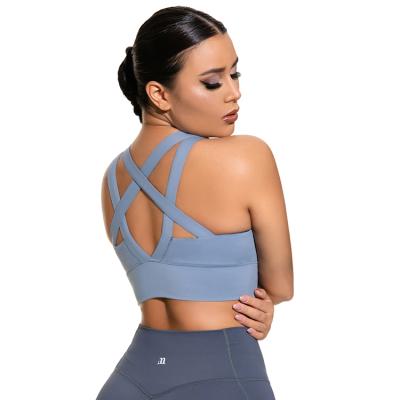 China 1a1a Yoga Vest Breathable Women European And American Shockproof Running Collection Fitness Bra Sports Quick Drying Underwear for sale