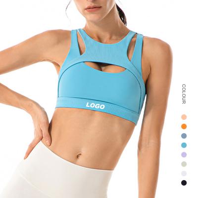 China Fashion Breathable Girls Full Suits Logo Sportswear Sports Bras Women Custom Fitness Women's Bare Yoga Sports Bras for sale