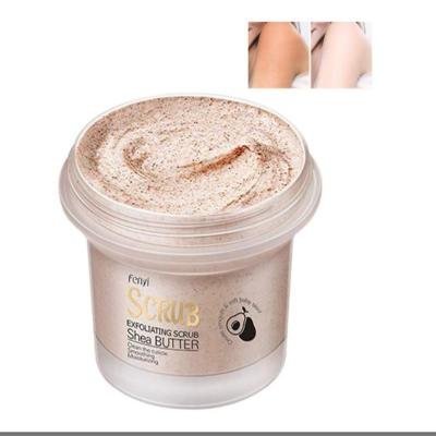 China Safe Skin Whitening Lighting Exfoliating Coconut Shea Butter Dead Sea Salt Bath Spa Body Scrub Cream for sale