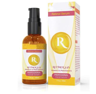 China Skin Revitalizer Retinol Serum 2.5% With Hyaluronic Acid Vitamin EC - Packing Tightening Face Neck Cream Boosts Collagen Production for sale